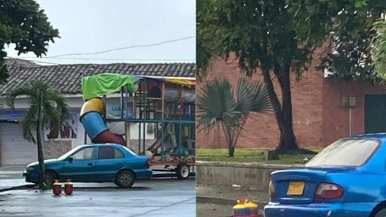 Los policías que laboran en el municipio de Guachené, Cauca, fueron los encargados de retirar estos cilindros luego de ser atacados por disidentes de las Farc.