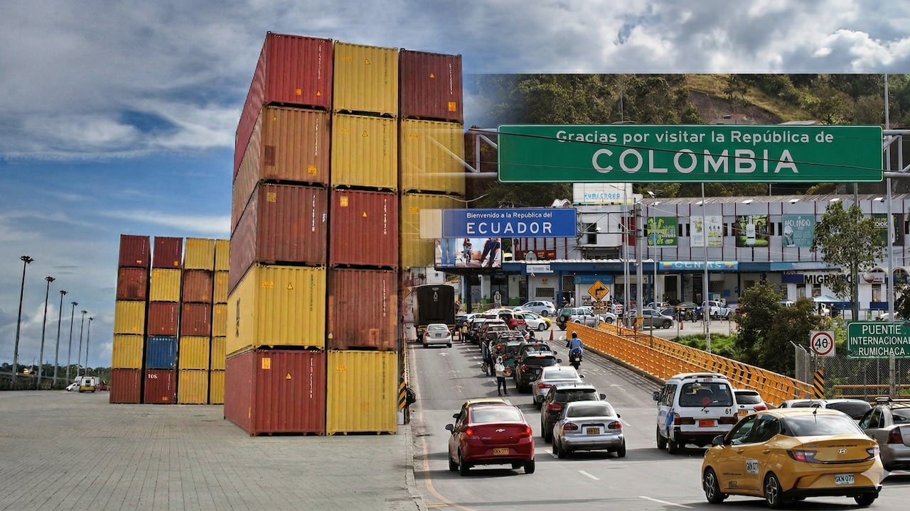 El Valle tiene 450 empresas que exportan a Ecuador y que tendrían problemas para seguir en ese mercado. Fotomontaje generado por Gemini AI con fotos de El País.