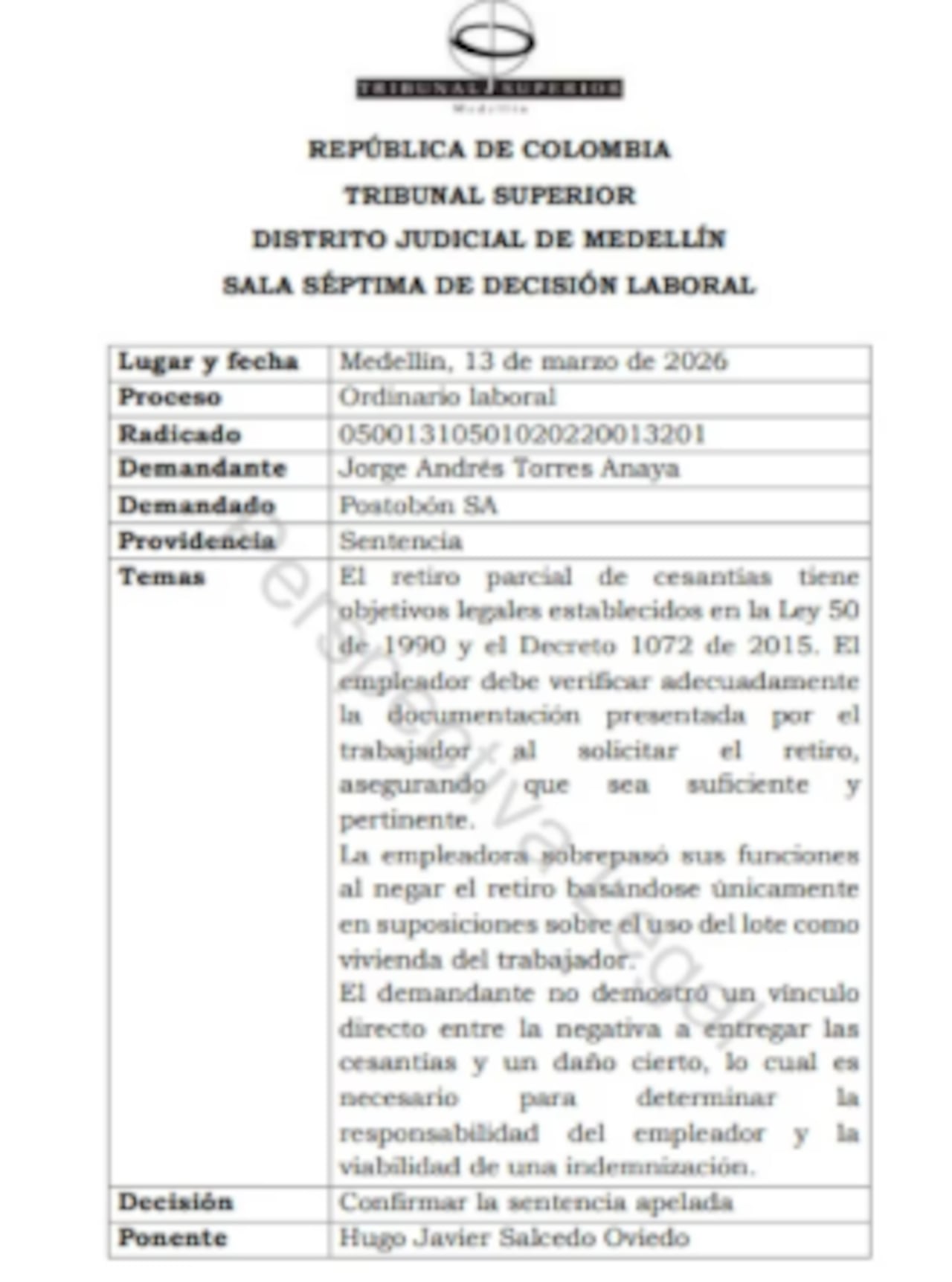 El fallo advirtió que más allá del error cometido por la empresa, solo corresponde una indemnización cuando se pueda demostrar, de manera comprobable, que la decisión de negar el retiro causó un perjuicio real atribuible a ese hecho.