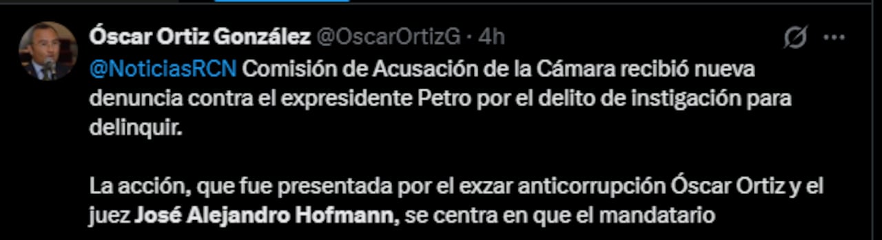 El recurso fue elevado conjuntamente por el exzar anticorrupción Óscar Ortiz y el juez penal José Alejandro Hofmann.