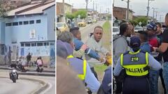 Un motociclista que cometió infracción y atropelló a un guarda de tránsito, se voló y después regresó para insultar al agente.