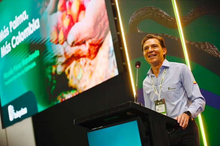 Nicolás Pérez, presidente de Fedepalma, instaló en Barranquilla el 54 Congreso Nacional del gremio, en el Centro de Convenciones Puerta de Oro.