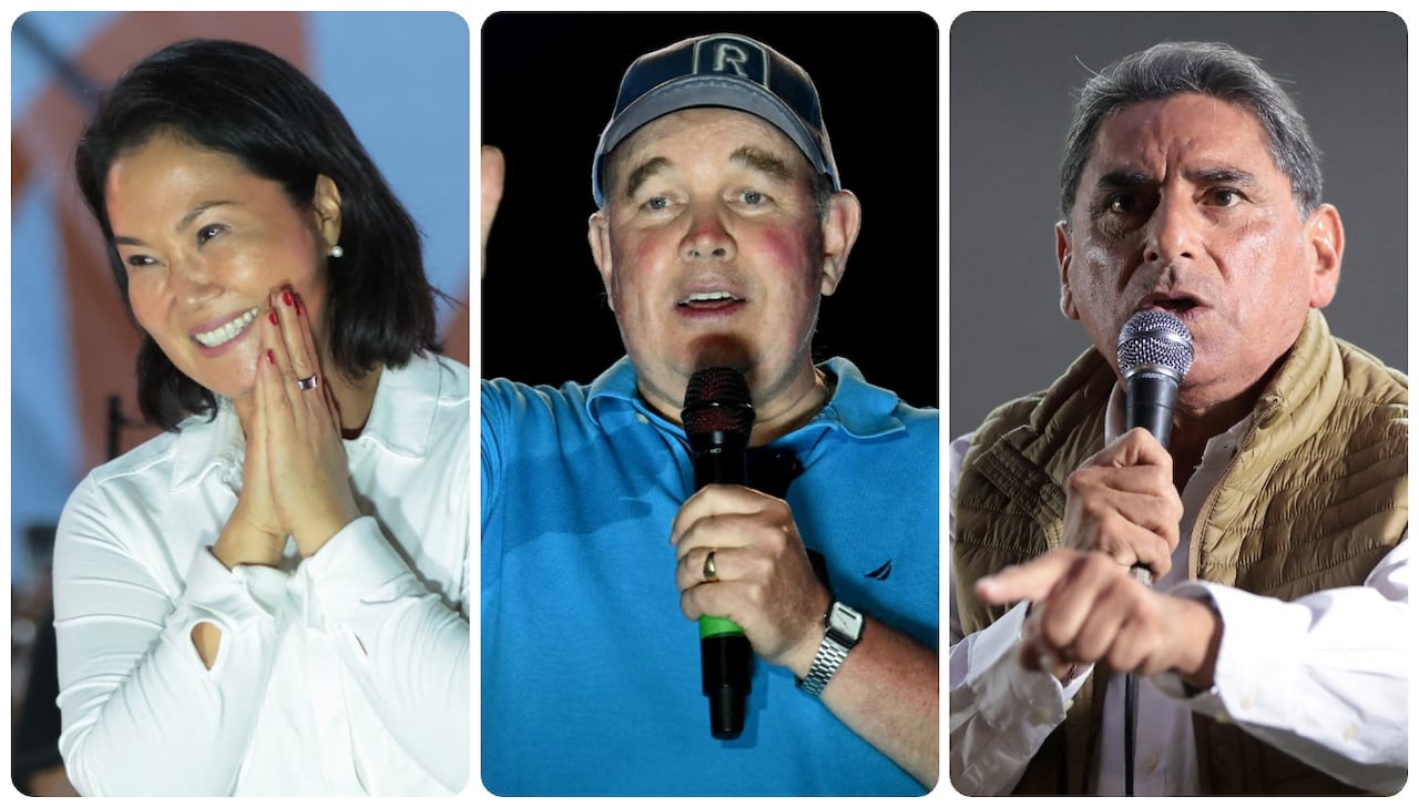 Keiko Fujimori se enfrenta a Rafael López Aliaga y Carlos Álvarez