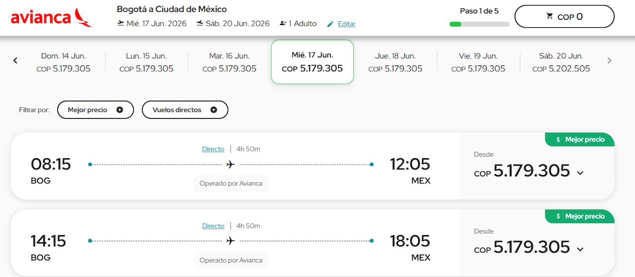 Los vuelos desde Bogotá hacia la capital mexicana ya muestran un alza.