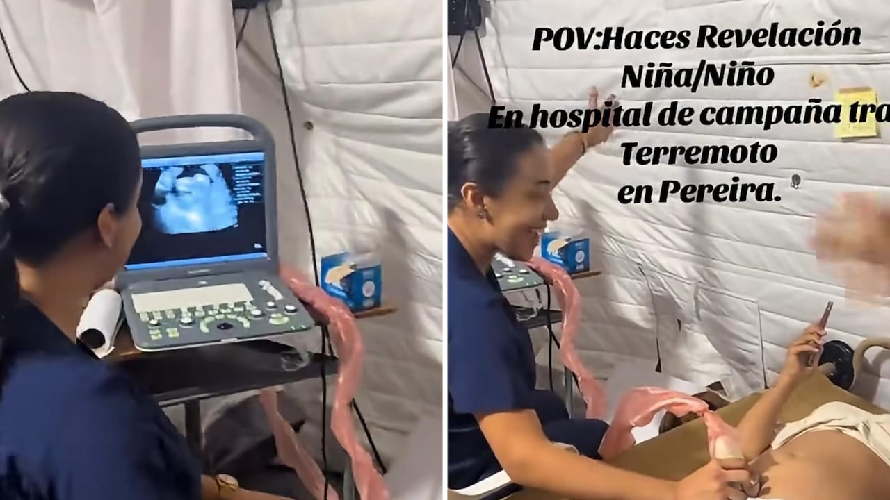 Así fue la revelación de género en un hospital de campaña en Pereira.
