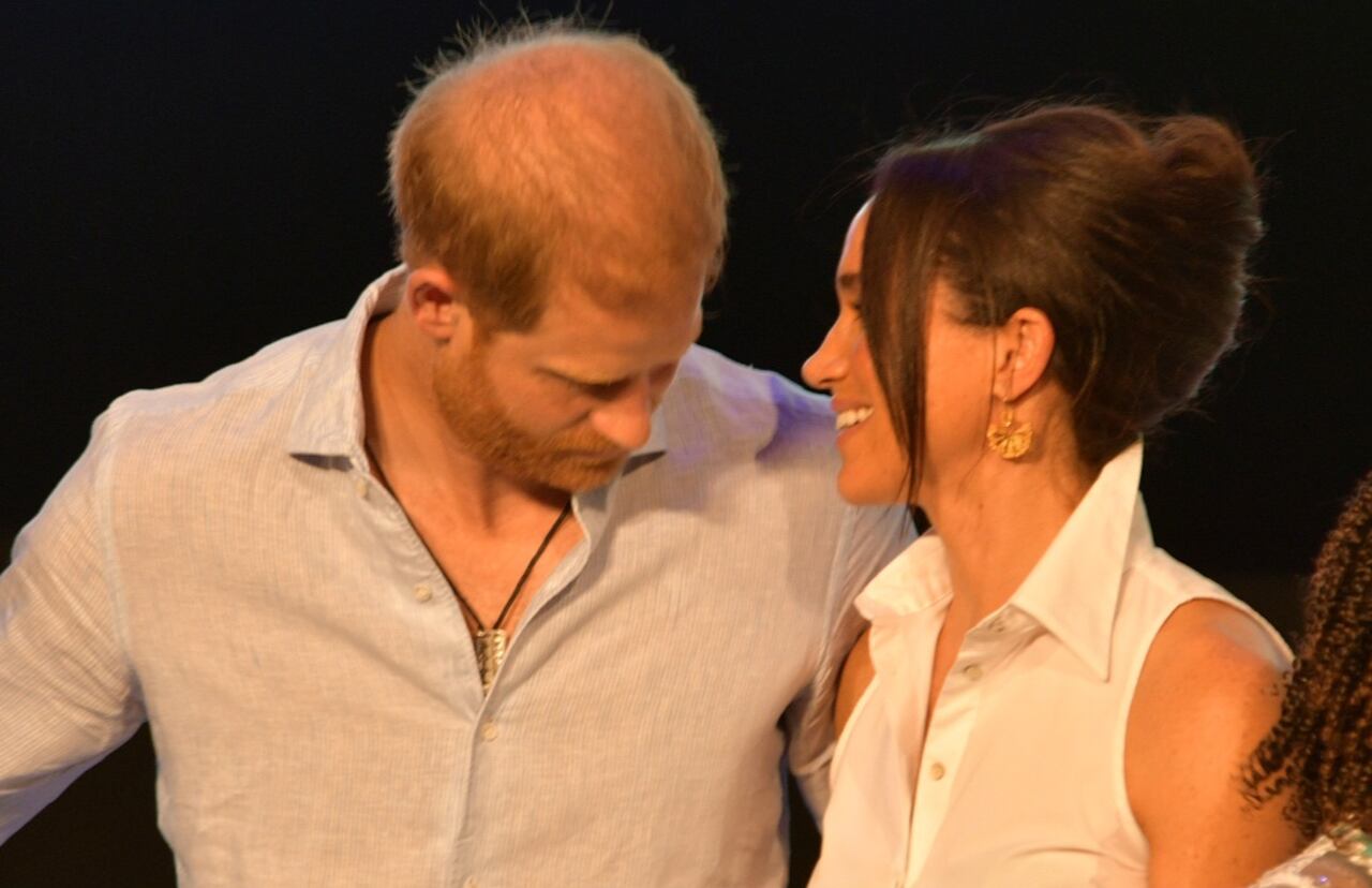 Visita del príncipe Harry y Meghan Markle a Cali, en el teatro Municipal