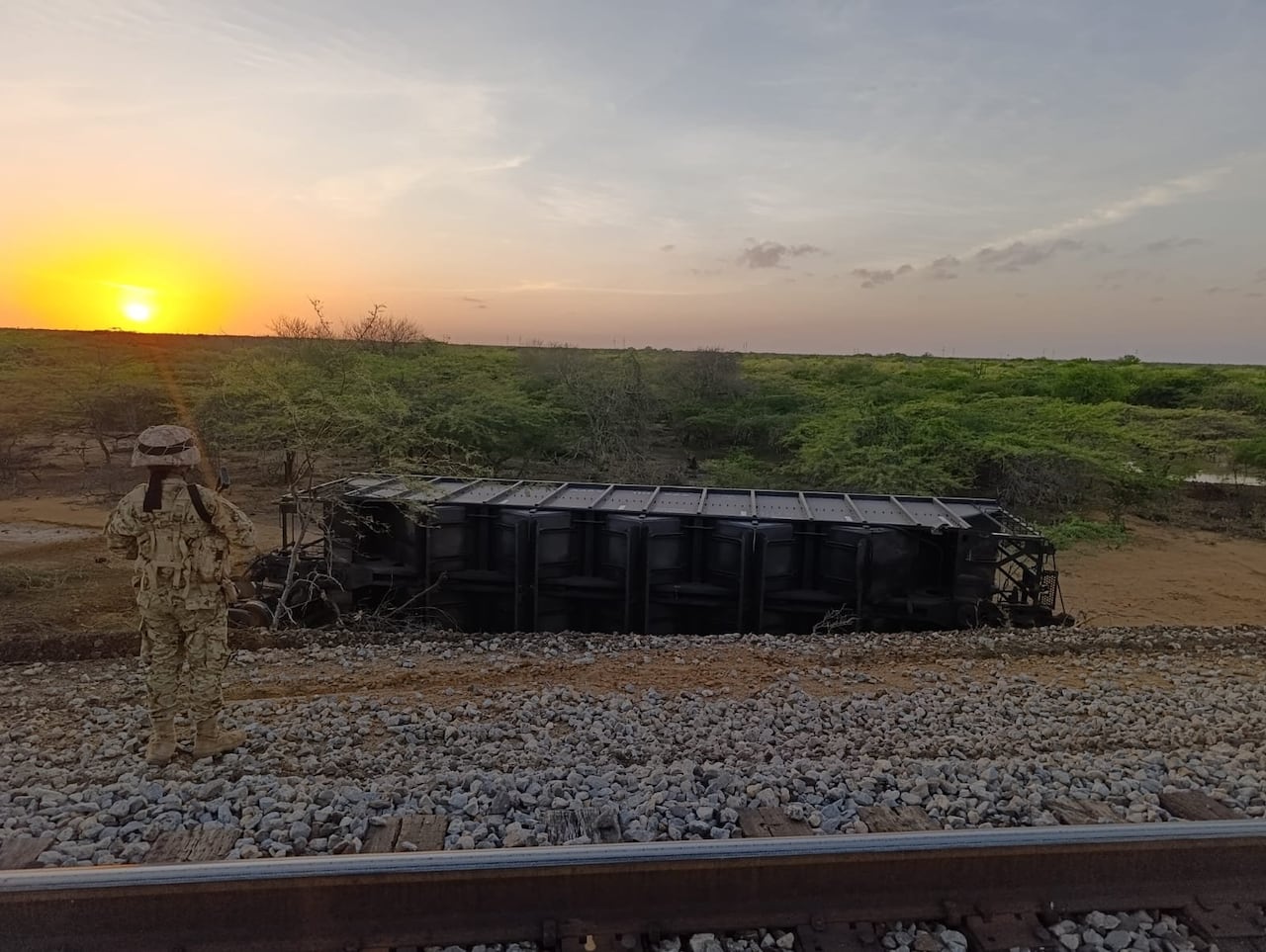 Volaron con explosivos el tren del Cerrejón en La Guajira