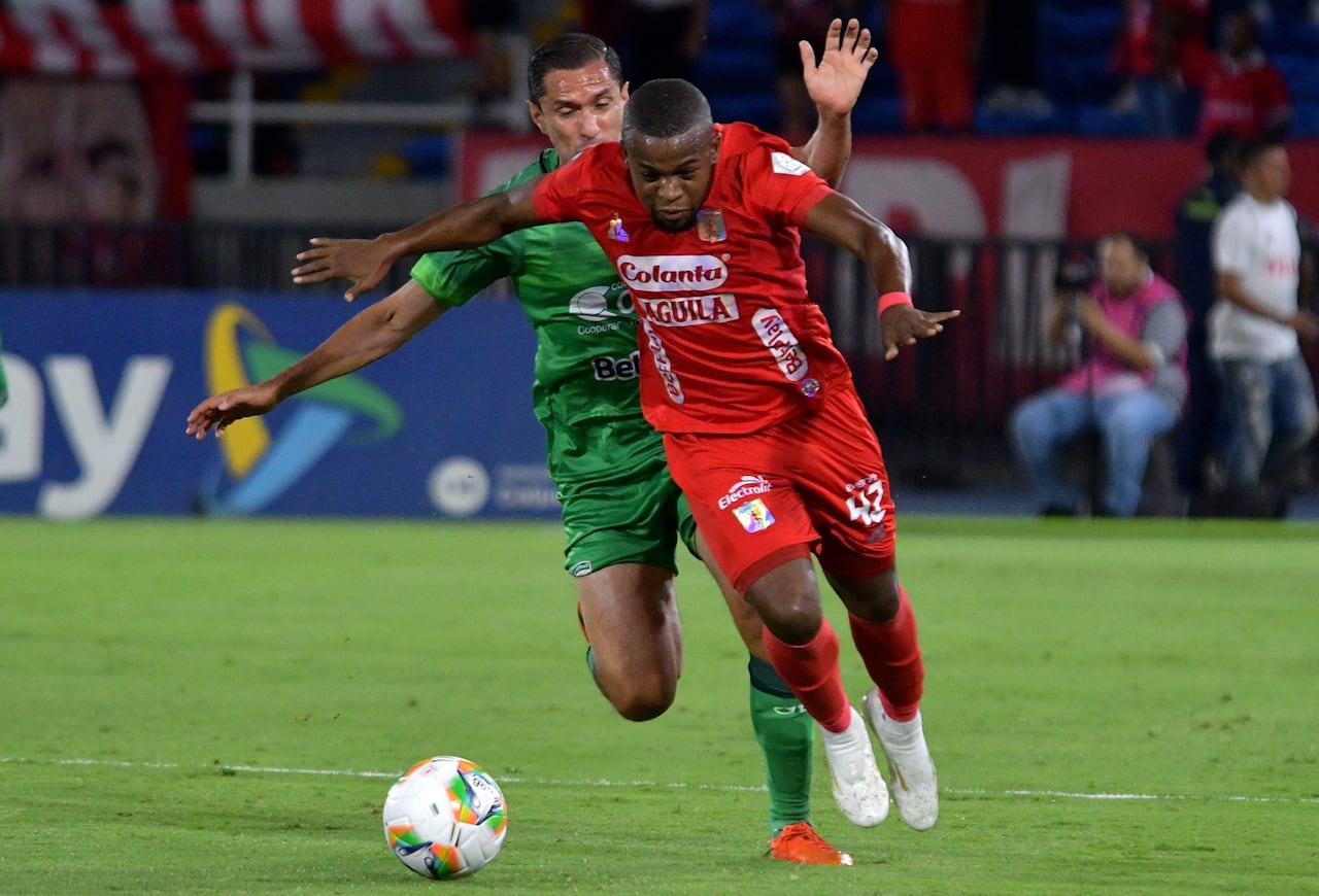 Imagen del partido entre América de Cali y La Equidad por la ida de los octavos de final de la Copa Colombia 2024.