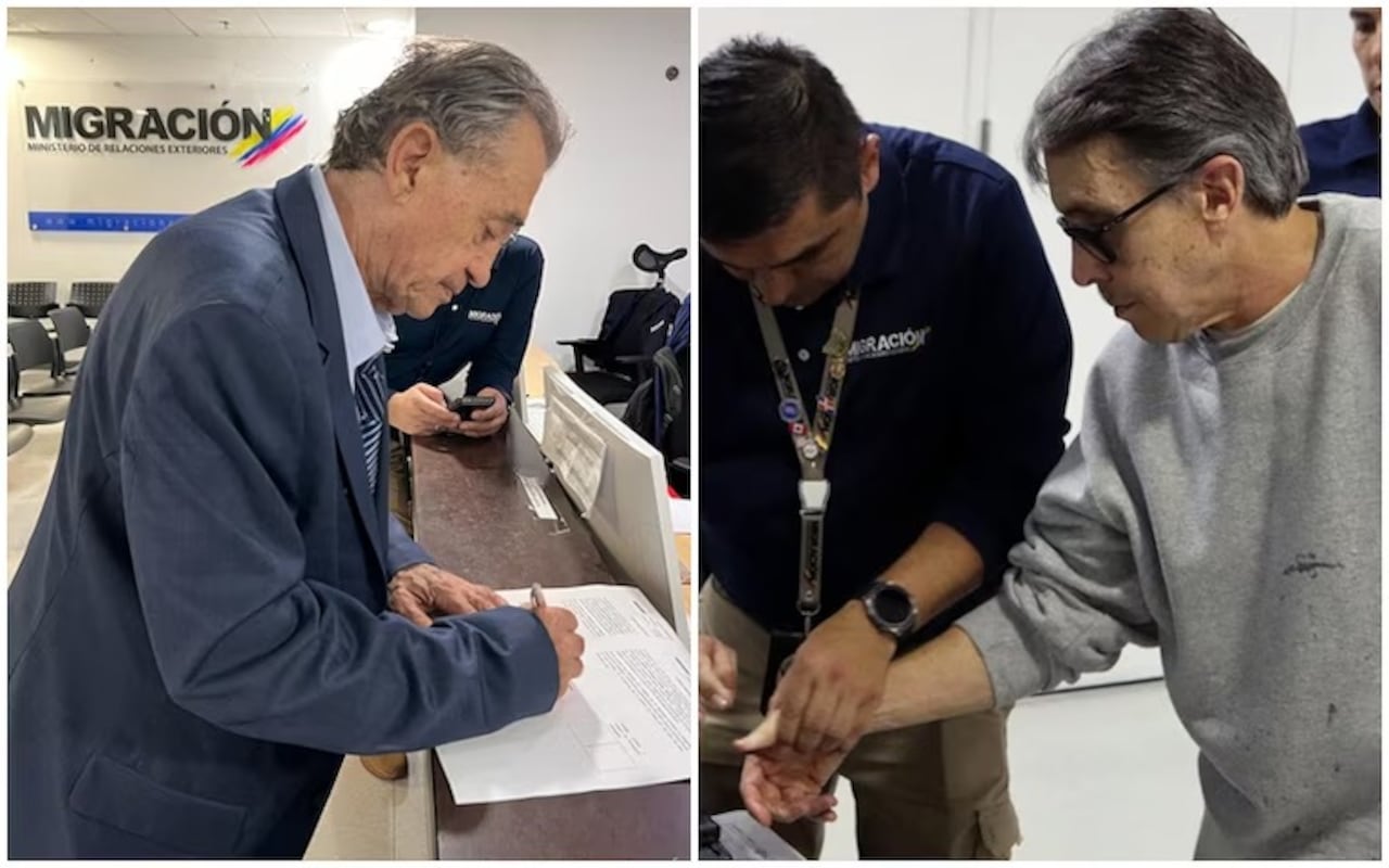 Carlos Lehder y Fabio Ochoa fueron acompañados por Migración durante su arribo al país. Su aspecto físico causó impresión.