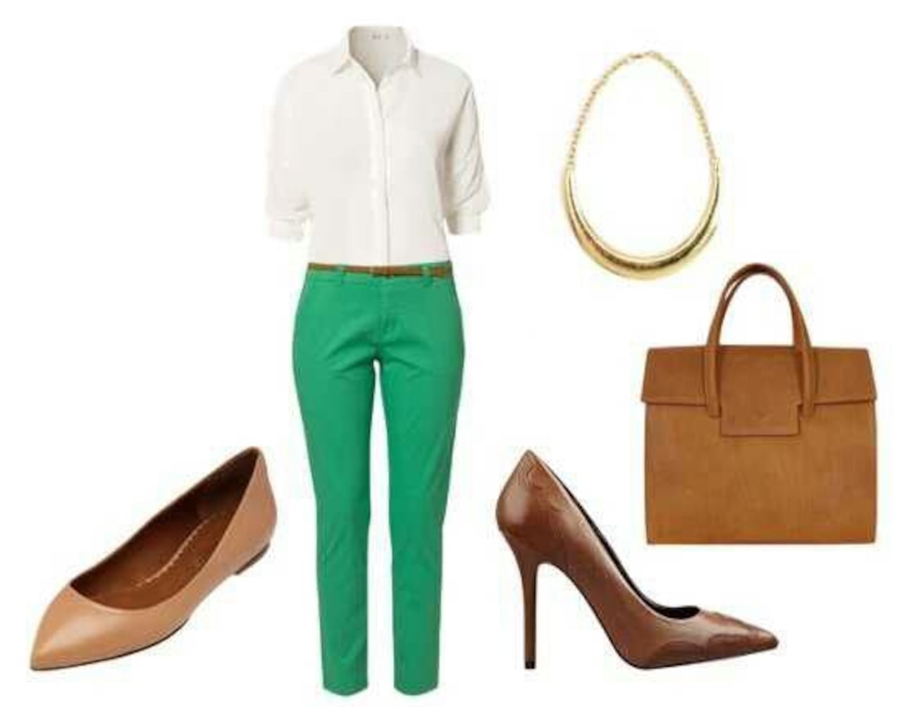 El blanco y el verde son la combinación perfecta para un día de trabajo.