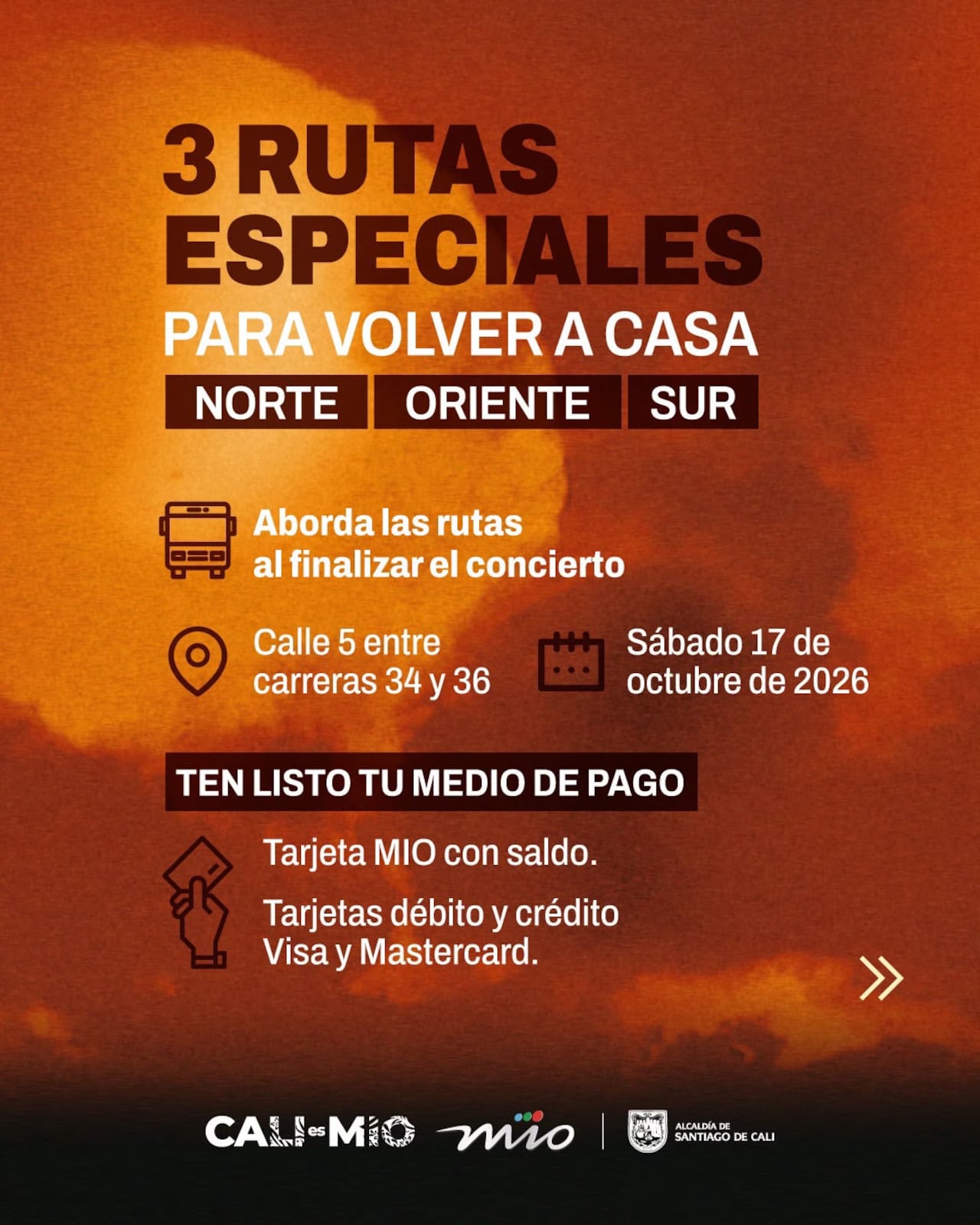 Cierres viales para el concierto de Ryan Castro este sábado.