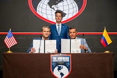 El ministro de Defensa, Jorge Eduardo Mora, durante la formalización del acuerdo de cooperación militar en Ciudad de Panamá.