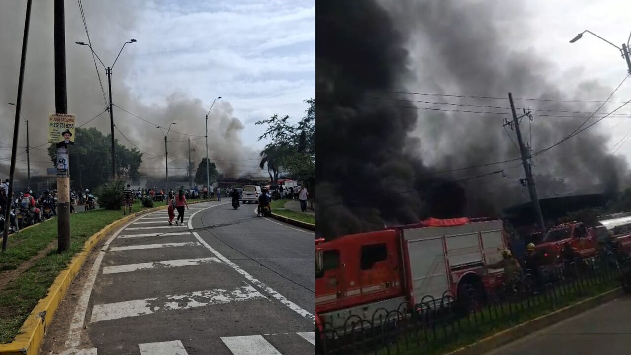 Emergencia en Siloé: Bomberos atienden incendio estructural junto a la Estación de Policía del Lido