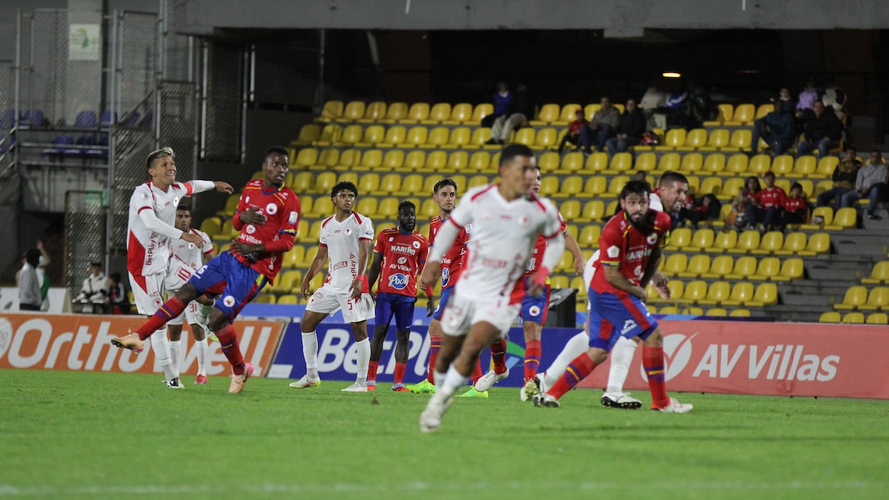 Imagen del encuentro entre Deportivo Pasto y América de Cali por el segundo semestre de la Liga colombiana.