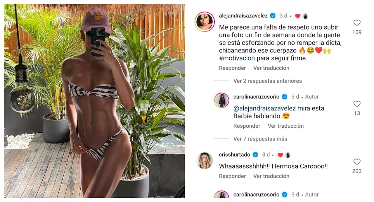 La presentadora y modelo Carolina Cruz dejó a más de uno sorprendido por su dedicación y disciplina al trabajar su cuerpo.