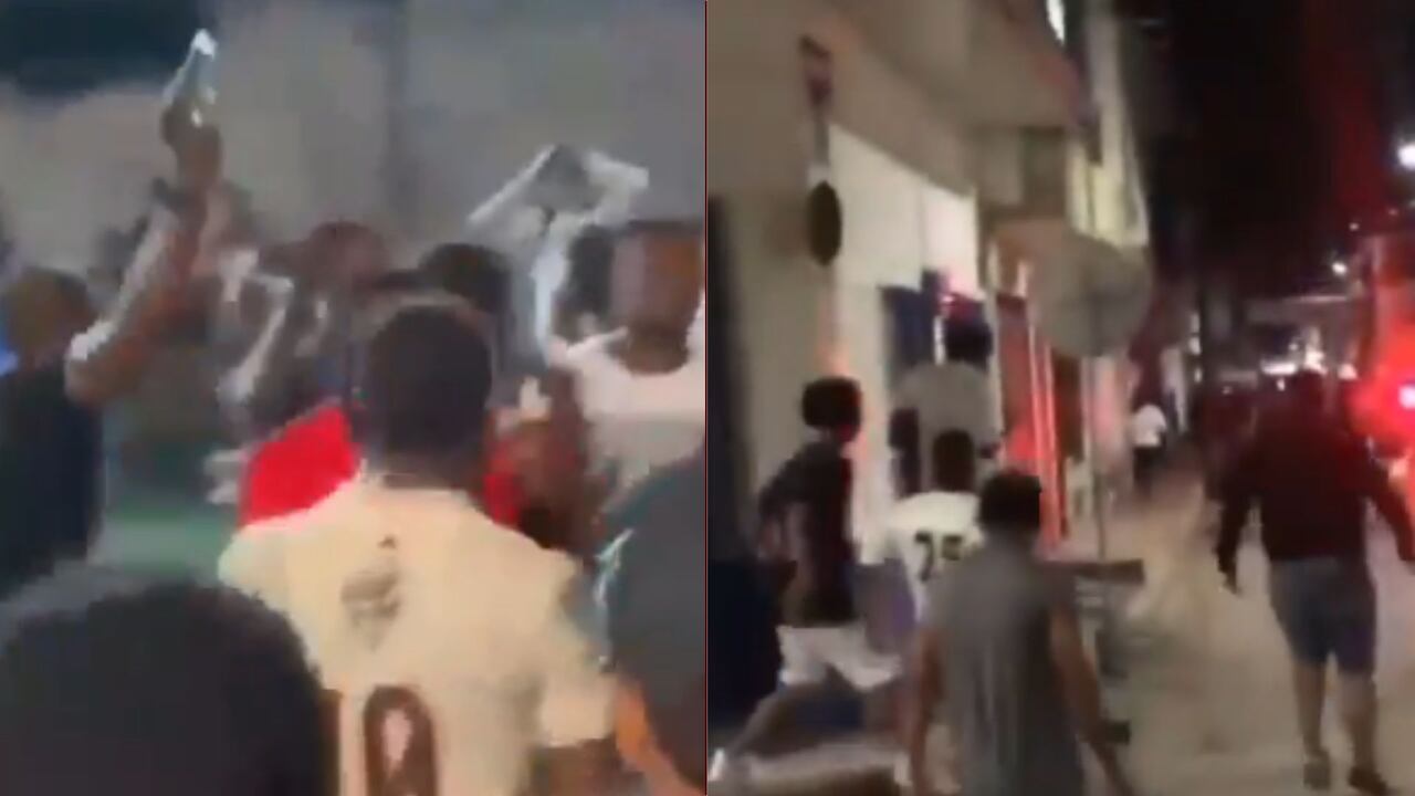 El altercado causó pánico en los asistentes al partido de fútbol.