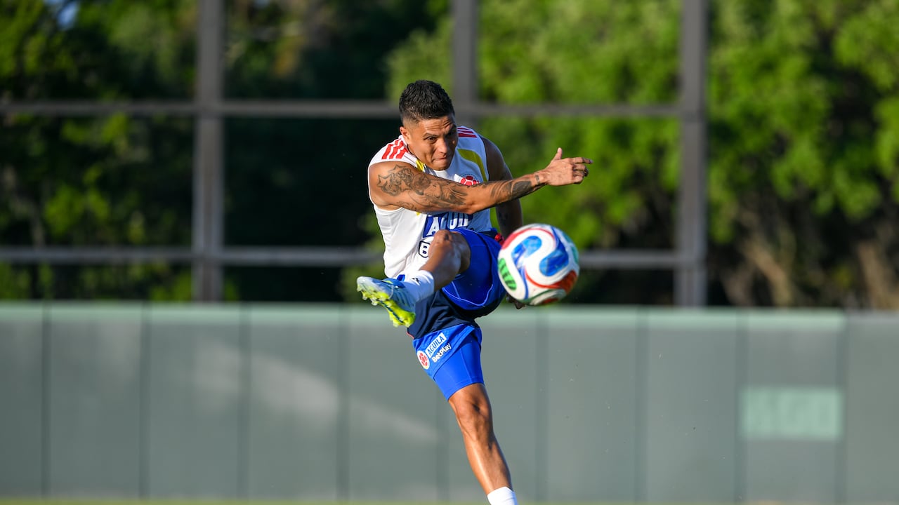 Juan Fernando Quintero durante un entrenamiento de la Selección Colombia en Orlando.