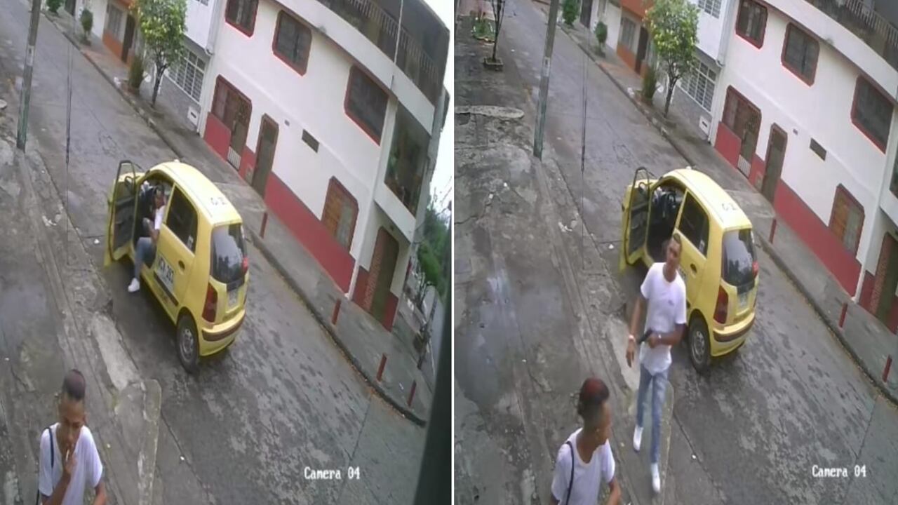 Autoridades buscan a taxista que atracó con un arma a un ciudadano en Cali, a plena luz del día.
