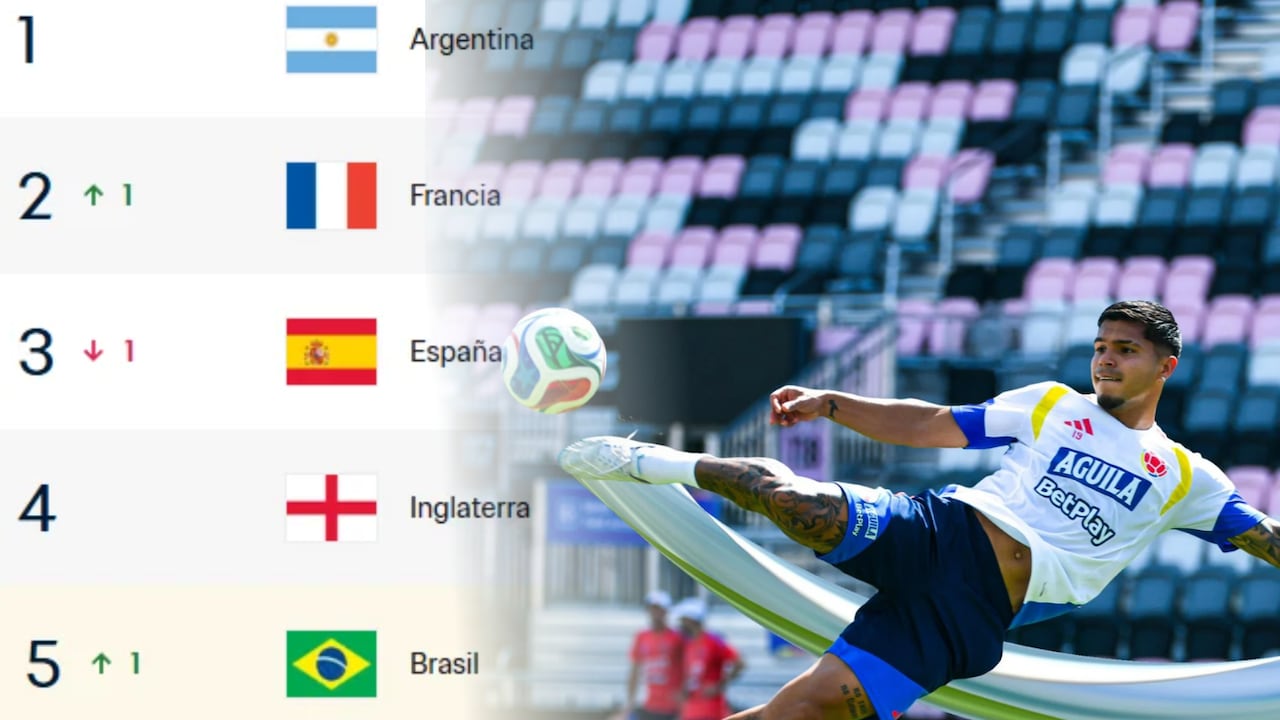 Colombia asciende en el Ranking FIFA (Top 5 de la tabla)