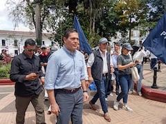 Juan Carlos Piinzón en Popayán, durante la pasada campaña electoral, previo al 8 de marzo.