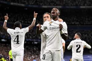 El brasileño Vinicius, con un golazo, abrió el marcador entre Real Madrid y Manchester City, por la Liga de Campeones.