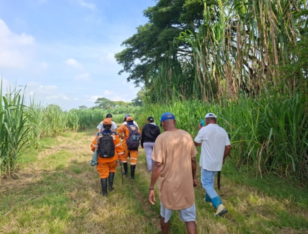 Organismos de socorro de Candelaria monitorean el cauce del río Fraile en medio de condiciones climáticas adversas que complican la localización del menor.