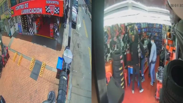 Las cámaras de seguridad registraron el momento del hurto.