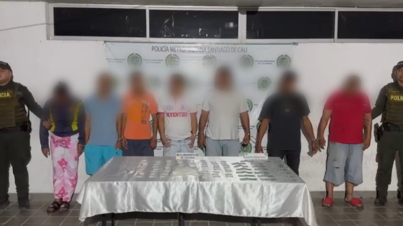 Detenidos en golpe al microtráfico en las comunas 11, 12 y 15 de Cali.