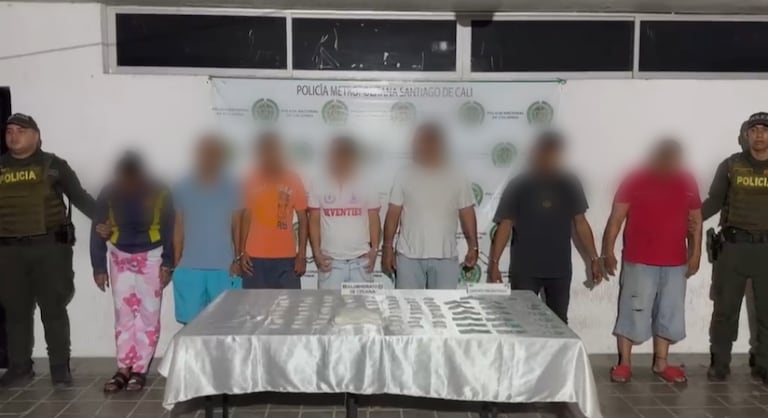 Detenidos en golpe al microtráfico en las comunas 11, 12 y 15 de Cali.