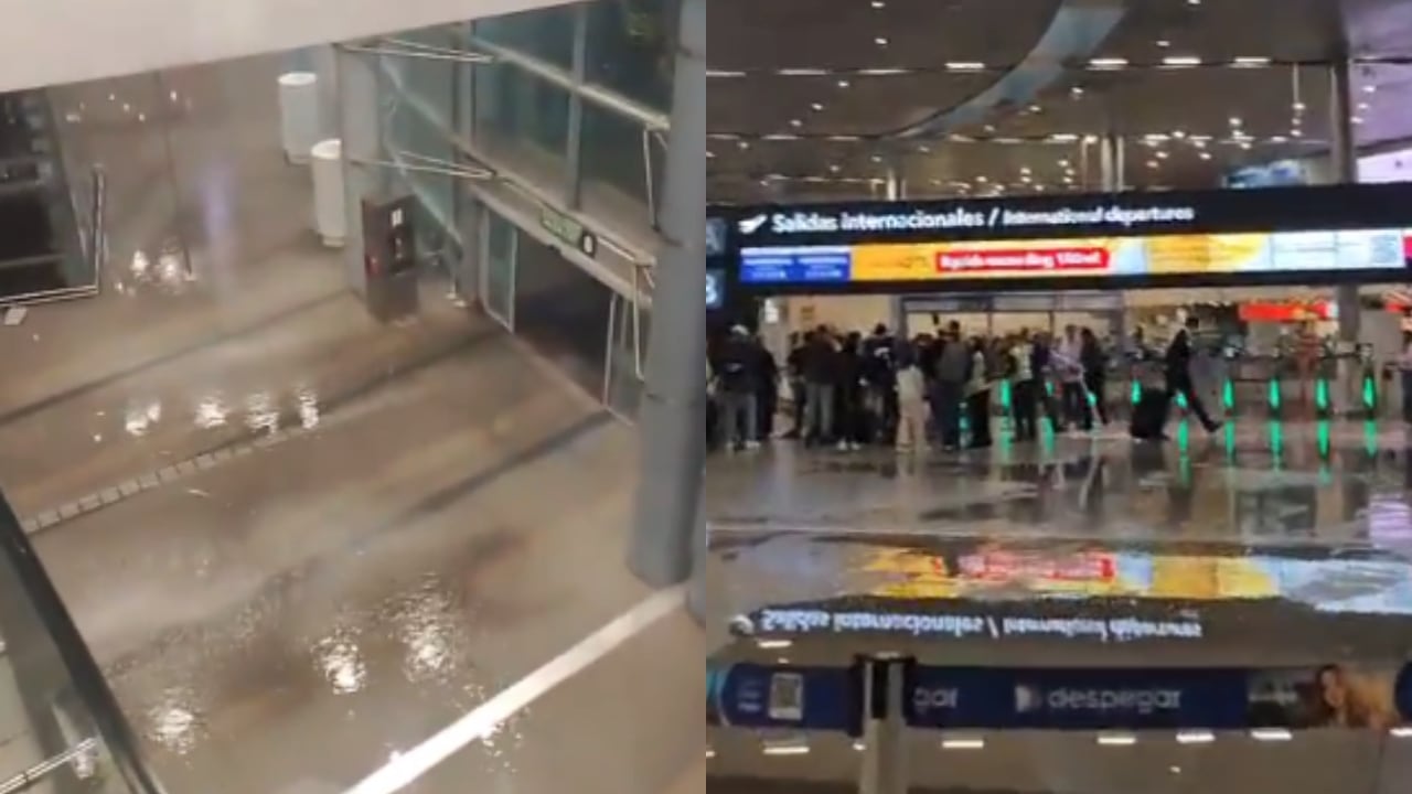 Las lluvias afectaron al Aeropuerto el Dorado.