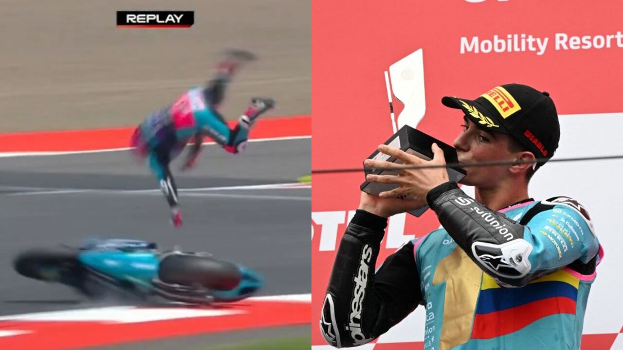 David Alonso se paró sin complicaciones tras su caída en el GP de Indonesia.