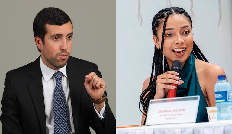 El abogado Felipe Alzate y Juliana Guerrero.