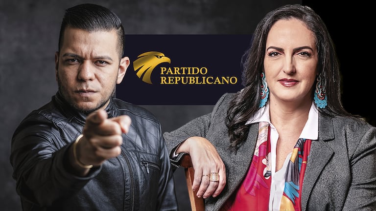 De izquierda a derecha: Jota Pe Hernández y María Fernanda Cabal
