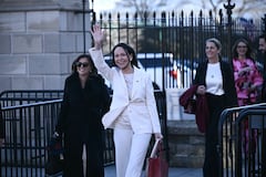 La líder opositora, María Corina Machado se reunió en la Casa Blanca con el presidente Donald Trump. (Photo by Brendan SMIALOWSKI / AFP)