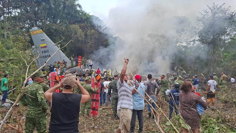 Un avión militar se estrelló este lunes 23 de marzo tras despegar de Puerto Leguízamo, Putumayo.