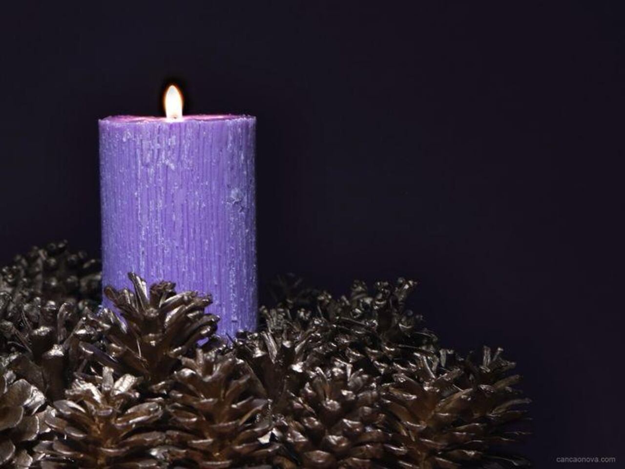 La primera vela morada encendida en la Corona de Adviento significa esperanza y unión.