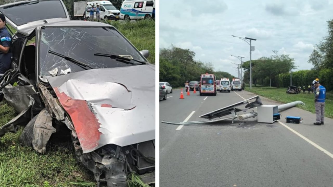 Accidente antes del peaje de la recta Cali-Palmira dejó una persona herida