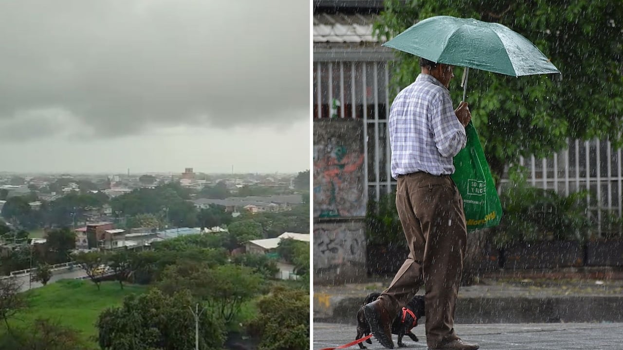 Lluvias en Cali durante la tarde del domingo 1 de febrero.