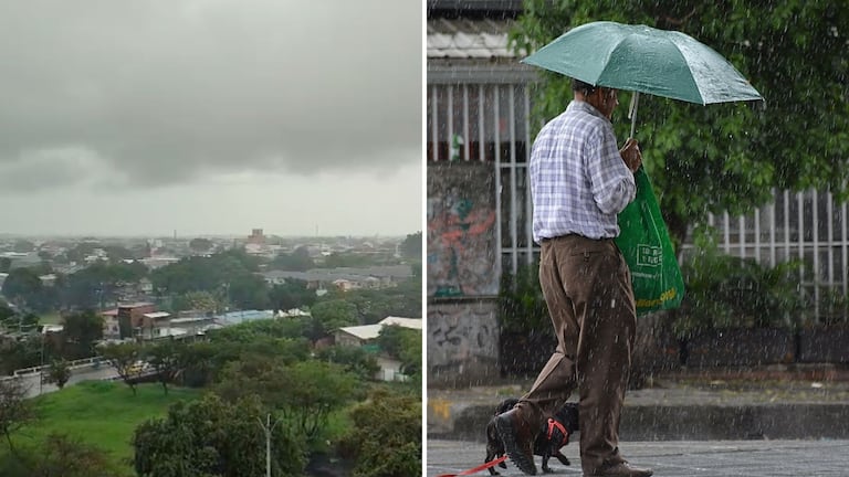 Lluvias en Cali durante la tarde del domingo 1 de febrero.