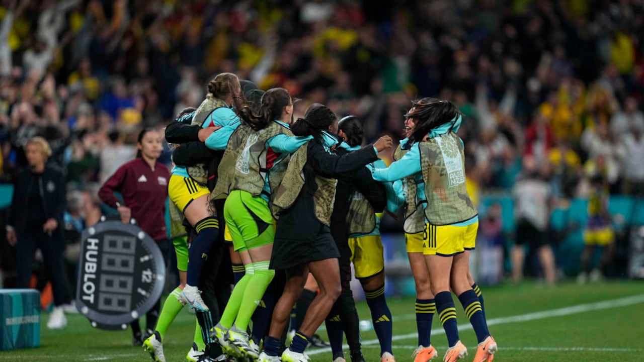 SYDNEY, AUSTRALIA - JULY 30: Linda Caicedo of Colombia celebrates the teams first goal during the FIFA Women's World Cup Australia & New Zealand 2023 Group H match between Germany and Colombia at Sydney Football Stadium on July 30, 2023 in Sydney, Australia. (Photo by Ulrik Pedersen/DeFodi Images via Getty Images)