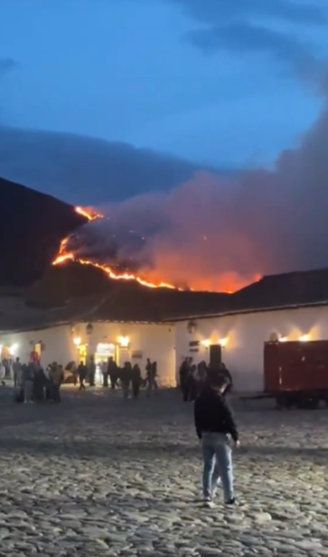 Incendio en Villa de Leyva, Boyacá.