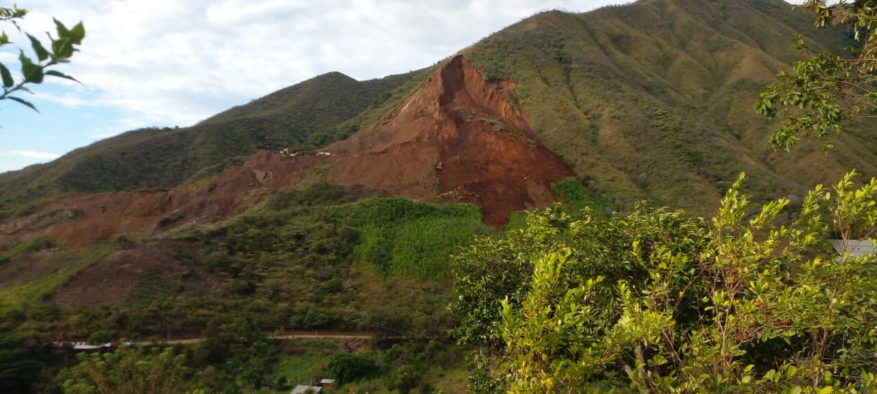 Derrumbe en una cantera en Toribío, Cauca.