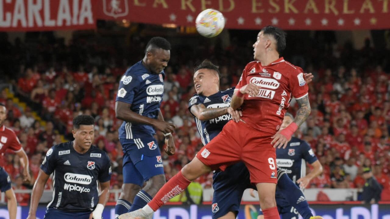 Imagen del partido entre América de Cali e Independiente Medellín, por la fecha 2 de los cuadrangulares finales de la Liga I-2023.