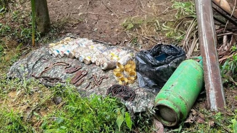 El material explosivo hallado por el Ejército habría sido utilizado para ejecutar acciones armadas contra la fuerza pública y la población civil en el departamento del Cauca.