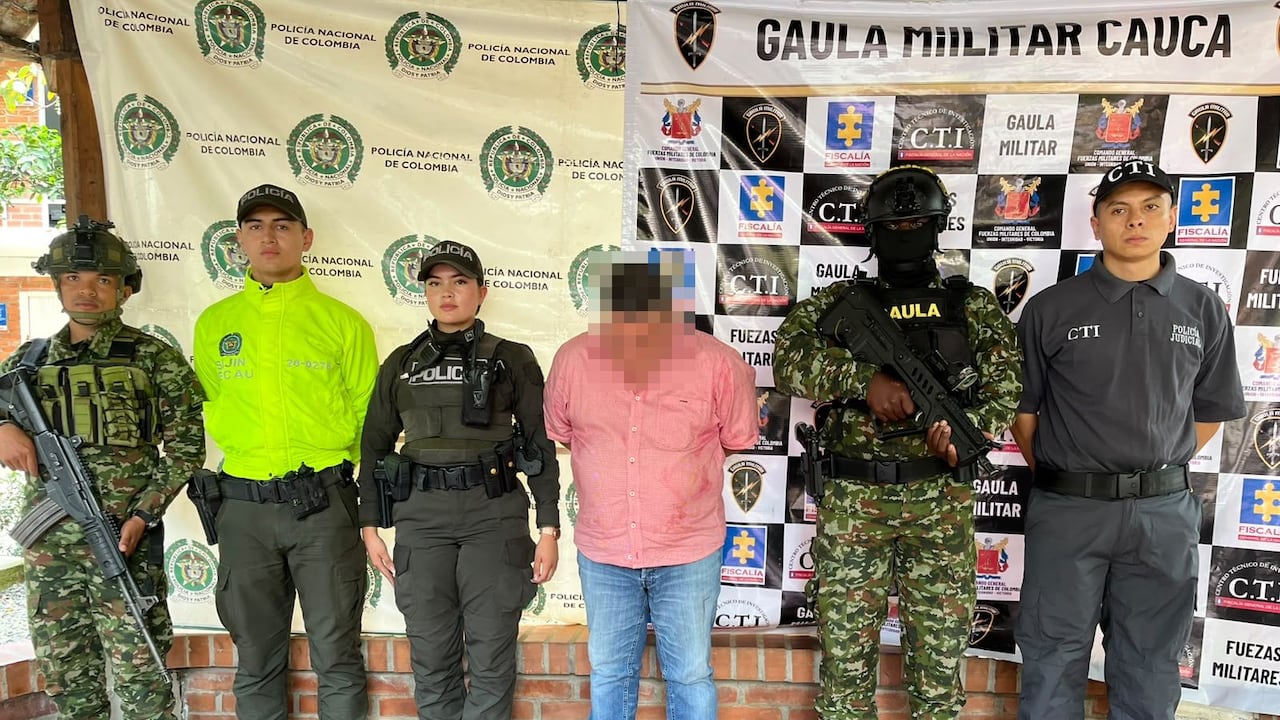 De acuerdo con la Policía, el operativo de captura se realizó en el barrio Olaya Herrera, en Santander de Quilichao, Cauca.
