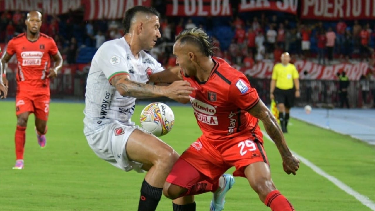 Imagen del partido entre América de Cali y Patriotas de Boyacá por la fecha 4 del primer semestre de la Liga colombiana 2024.