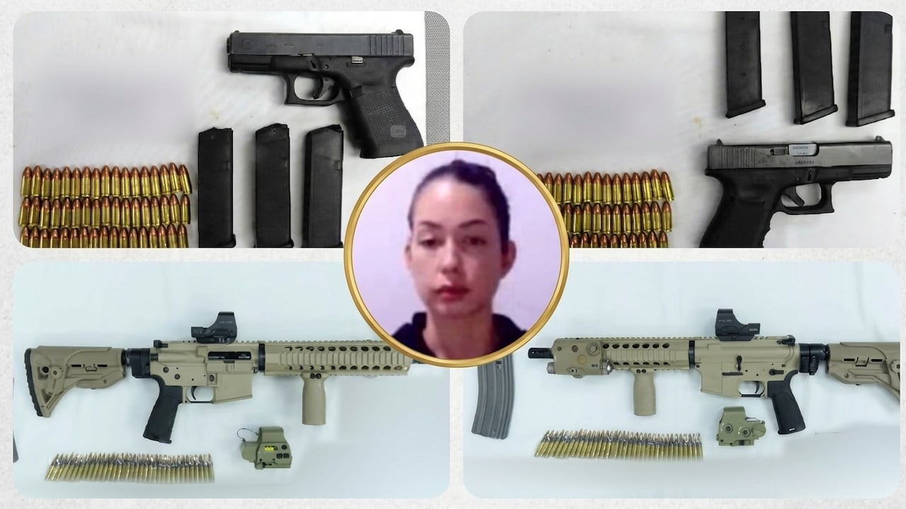 Entre el material bélico decomisado en Pance se encuentra un fusil Colt calibre 5.56 de fabricación estadounidense y dos pistolas Glock 9 milímetros.