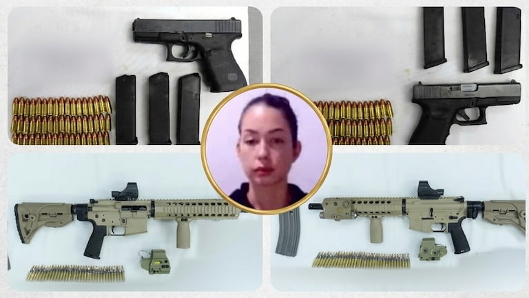 Entre el material bélico decomisado en Pance se encuentra un fusil Colt calibre 5.56 de fabricación estadounidense y dos pistolas Glock 9 milímetros.