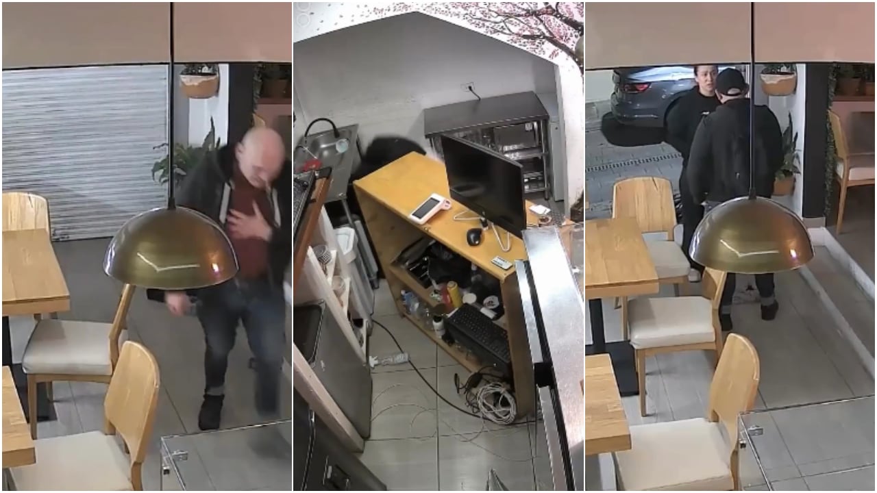 María Quevedo, dueña de la pastelería Rü Patisserie, en Usaquén, cuando fue agredida por Jesús Acosta, el empleado que le pegó