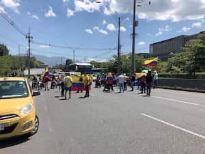 Bloqueo en Medellín.